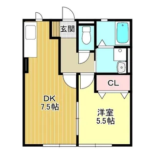 コーポ南I【1階】の間取り