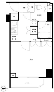 ルーブル泉岳寺前【2階】の間取り
