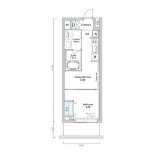 ウエリスアーバン中野坂上【4階】の間取り