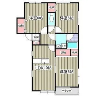 福島ハイツA-2【1階】の間取り