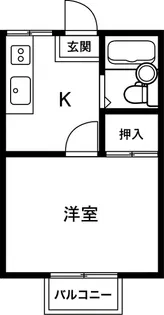 コーポサンヨー【1階】の間取り