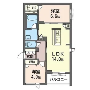 カーサクレア幕張本郷【3階】の間取り