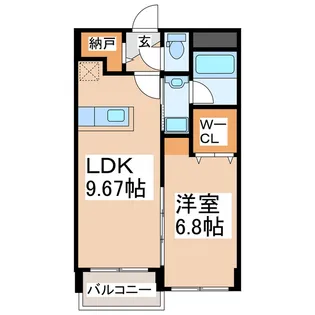 ヴァンボヌール【3階】の間取り