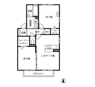 アステイオン花塚【2階】の間取り