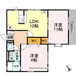 セジュール狩場【2階】の間取り