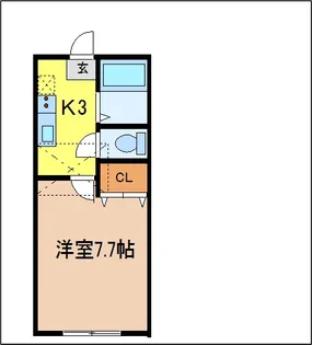 ホワイトキャッスル保春院前II【1階】の間取り