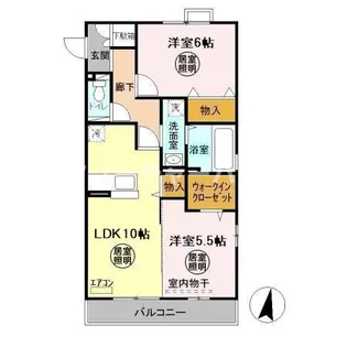 アクアフィールド【2階】の間取り