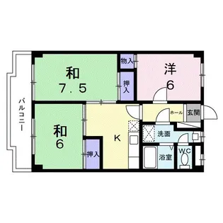 メゾンクレスト【4階】の間取り