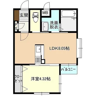 Shine Place 菜園【4階】の間取り