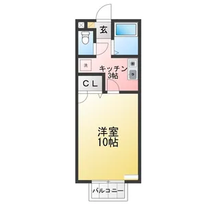 コーポみやび【1階】の間取り