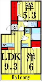 セジュール保塚A【2階】の間取り