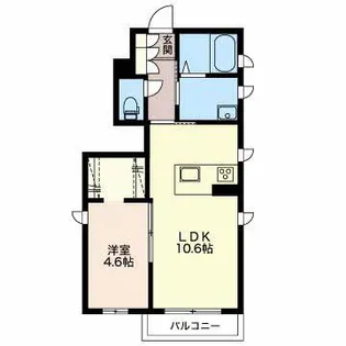 サンハイツ大門【1階】の間取り