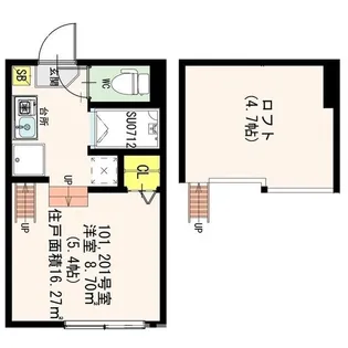 Bloom北千住【1階】の間取り