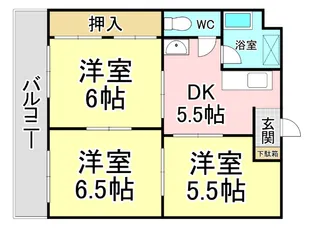 フィオーレ大里【3階】の間取り