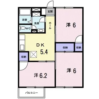ニューエルディムHISA【2階】の間取り