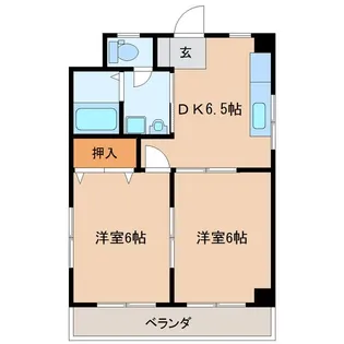 菅原橋スカイマンション【2階】の間取り
