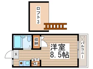 スターツF1【2階】の間取り