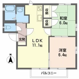 メゾン・Papier B棟【2階】の間取り