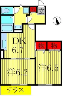 カーサ・ジラソーレIII【1階】の間取り