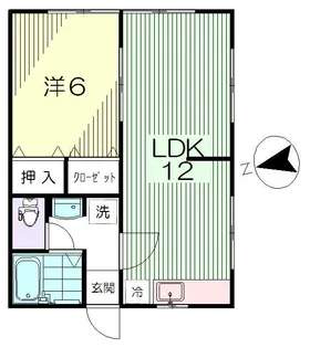 ルネサンス等々力【1階】の間取り