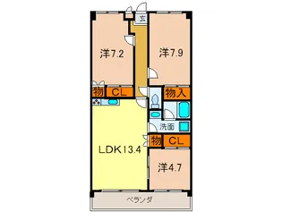 ロジュマン徳重【2階】の間取り