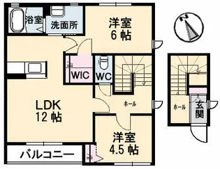 シャーメゾン・トパーズS【2階】の間取り
