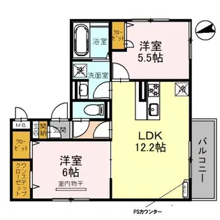 サンクス ウィズダム【1階】の間取り