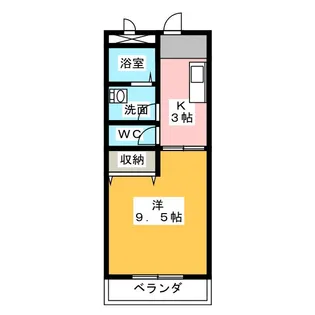 ディオール【4階】の間取り