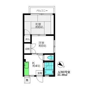 コーポ南雪谷A【2階】の間取り
