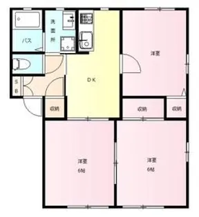 サニーコートA【1階】の間取り