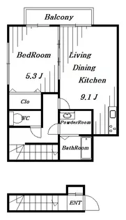 プレミール西千葉【2階】の間取り