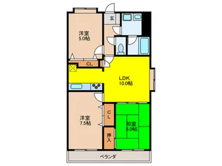 カインド鳥飼【4階】の間取り