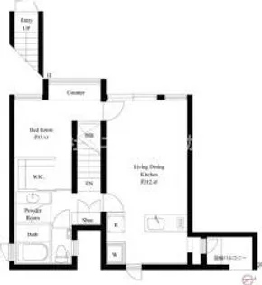 スクエアコート早稲田【2階】の間取り