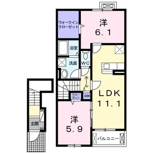 ノバリチェスメゾン【2階】の間取り
