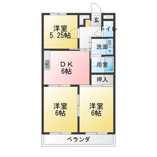 パレスフリューゲル【1階】の間取り