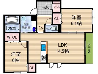 SESSHU寿恵之橋【1階】の間取り