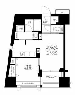 ベルジェンド文京千駄木ノーブル【4階】の間取り