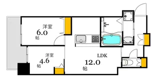 メイクス京橋川II【11階】の間取り