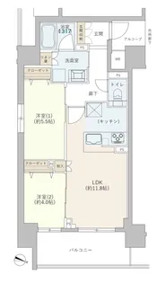 プレサンスロジェ梅田North【7階】の間取り