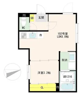 ハーモニーテラス西新井Court【1階】の間取り