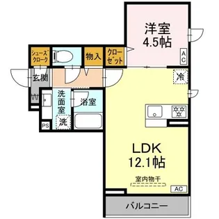 イヴレーア橋本【3階】の間取り
