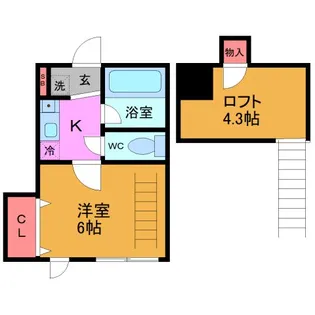 グレイス初音【2階】の間取り