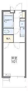 レオパレスノーブル シャトーII【2階】の間取り