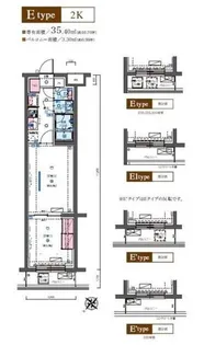 リヴシティ成増ミュジオ弐番館【3階】の間取り