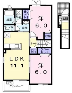 クラリス【2階】の間取り