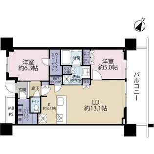 URAWA THE TOWER【18階】の間取り