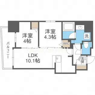 セレニテフラン野田阪神駅前【12階】の間取り