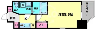 ルーエ天満橋【4階】の間取り