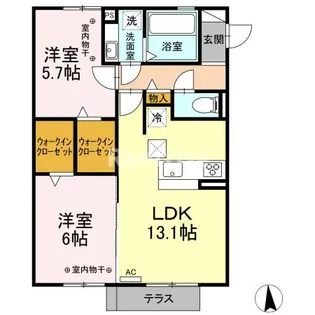 コンフォール国府【1階】の間取り