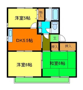オリーブハイツ【1階】の間取り